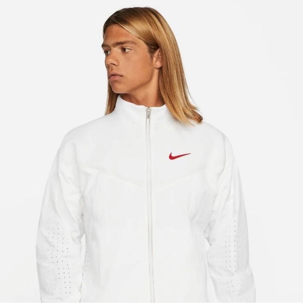 NIKE | Sustainable white perforated lightweight jacket/windbreaker RARE - Picture 1 of 10